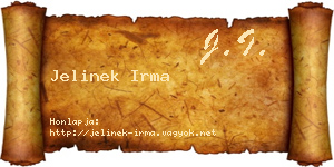 Jelinek Irma névjegykártya